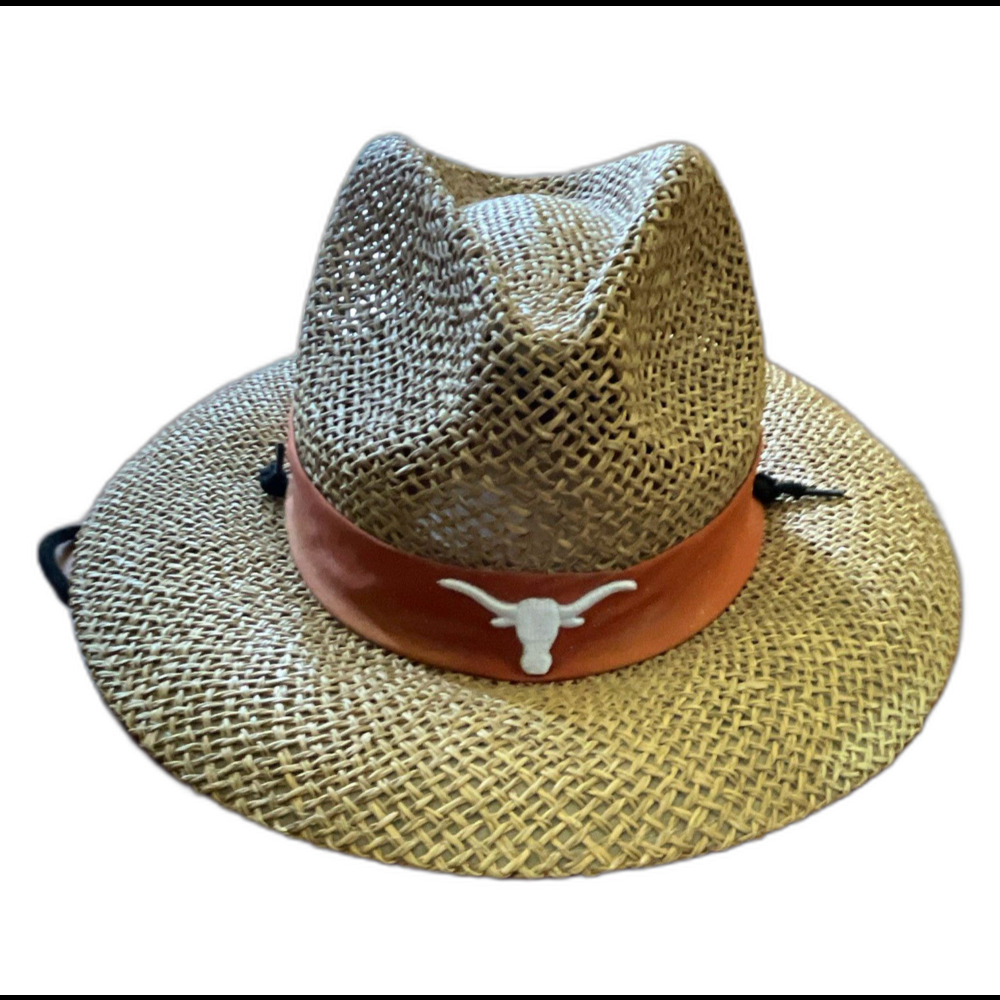 University of Texas Longhorns Straw Hat Top of the World UT Football NCAA